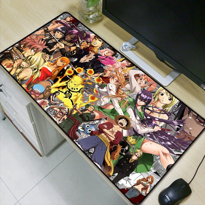 90*40 см одна штука игровой коврик для мыши Naruto большой мультяшный аниме резиновый