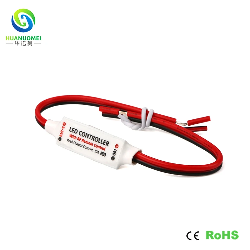 Высокое качество dc 5 ~ 24V Мини Беспроводной RF led контроллер Одноцветный диммер для