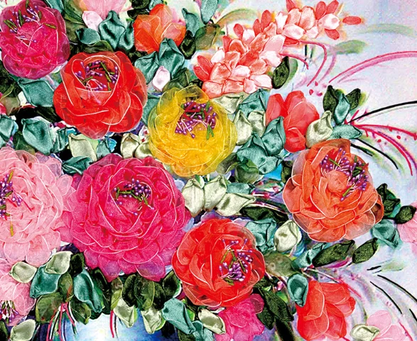 Набор для вышивки лентами набор рукоделия художественное шитье домашний декор