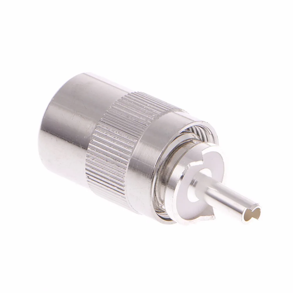 UHF штекер PL259 разъем для пайки RG8 RG213 LMR400 7D FB Кабельный серебристый|silver connectors|silver