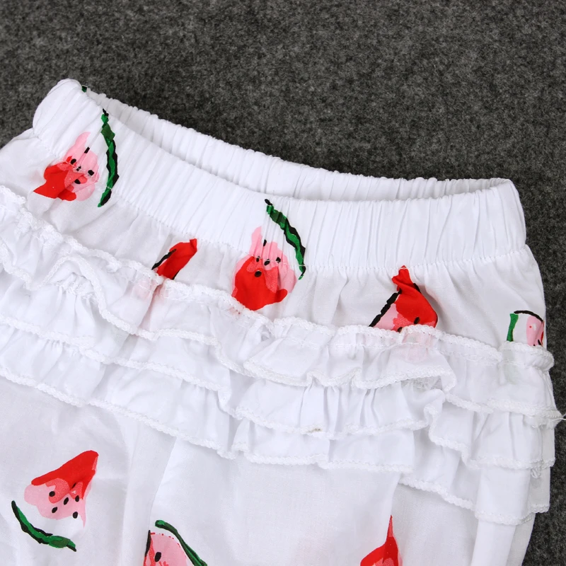 Детский комплект из 2 предметов майка и милые шорты с арбузными ломтиками одежды