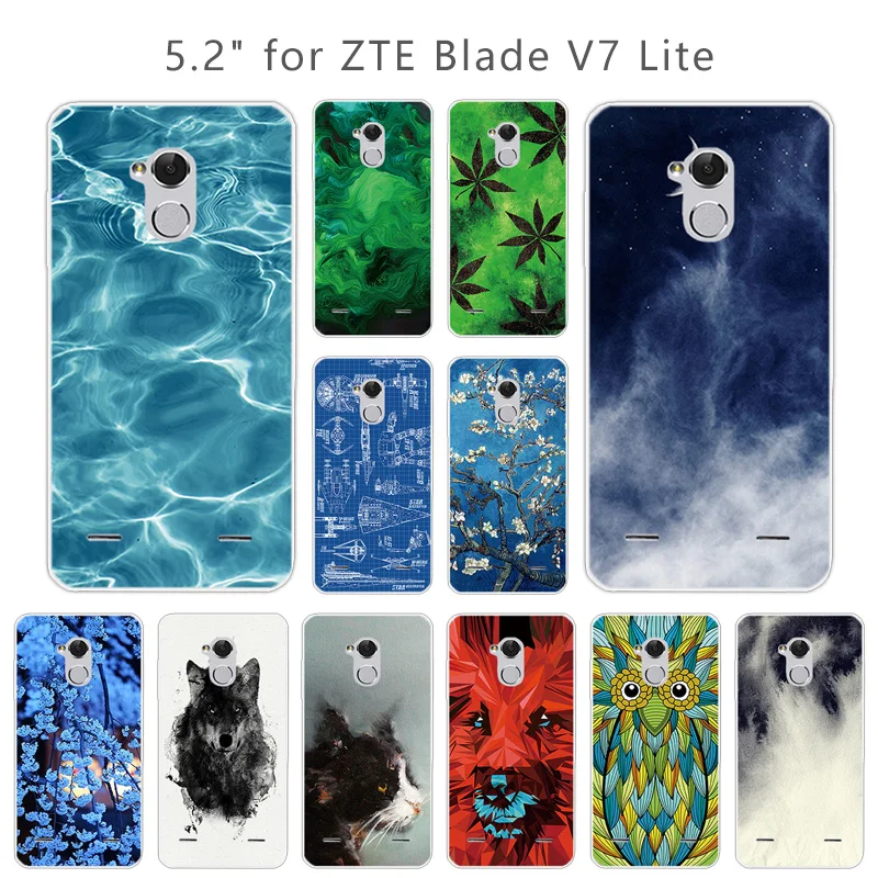 Для ZTE Blade V7 Lite Зеленый чехол для телефона прозрачные мягкие силиконовые чехлы 5 0