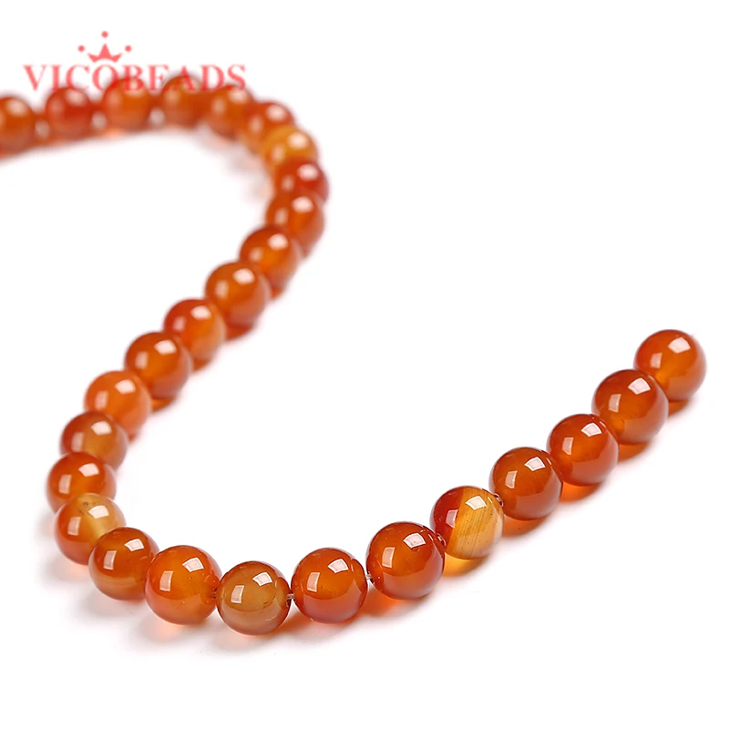 Натуральный камень carnelian, круглые бусины красный агат 4 6 8 10 12 мм браслет ожерелье ручной работы Diy бусины для самостоятельного изготовления ювелирных изделий