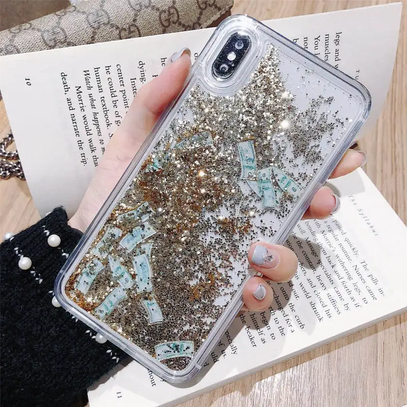 002 Смешной поток доллар США для Iphone 6 6s 7 8P X Xs Xr Xsmax анти-осень все включено мобильный чехол для телефона - Цвет: 002