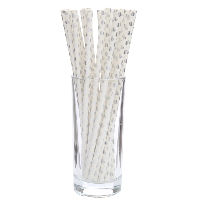 25 шт. блестящие золотистые/Серебристые соломинки | Дом и сад