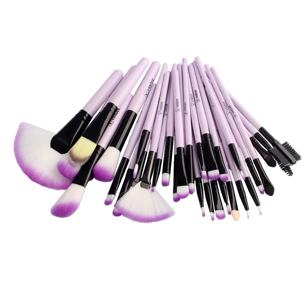 Purple 32 Pcs Makeup Brushes Set Professional Make up Brush Pinceaux Cosmetics Foundation Eyeliner Lip Maquiagem + Pouch Bag | Красота и