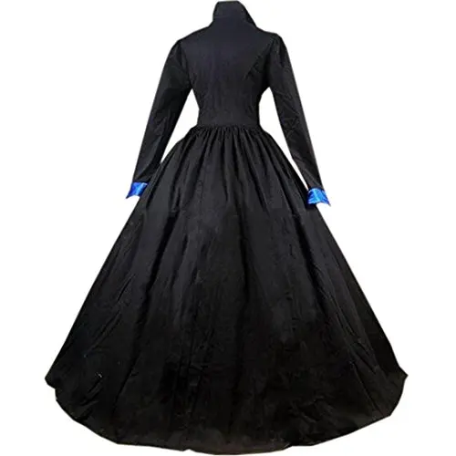 

Women's Cotton Stand Collar Gothic Victorian Dress Costumes