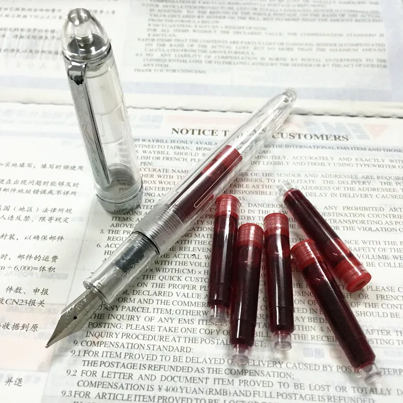Ручка перьевая прозрачная 0 5 мм с чернилами|fountain pen|quality fountain penstransparent pen |