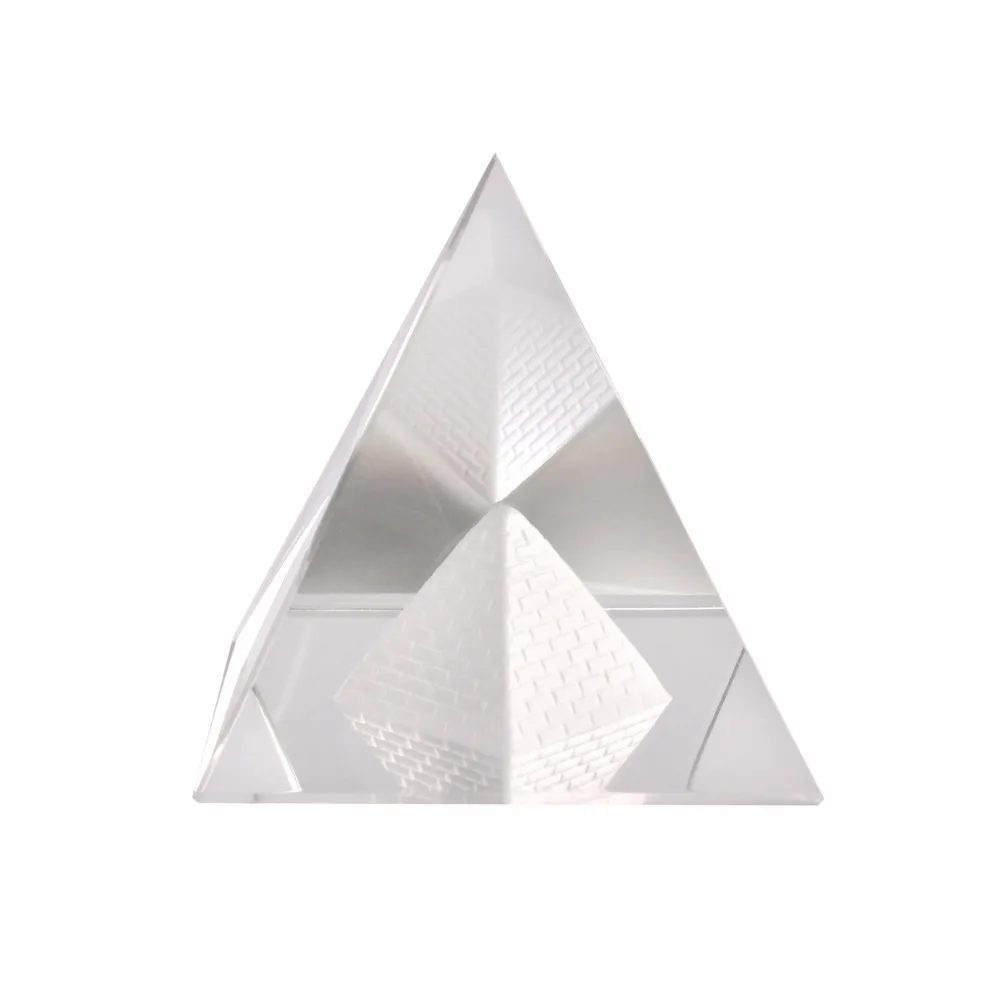 Модный энергетический целебный Feng Shui Египет Crystal Clear пирамида украшение
