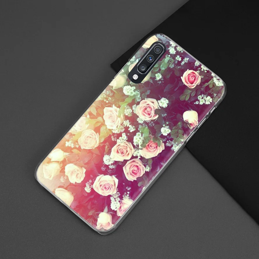 Чехол Sunflower Rose для Samsung Galaxy A50 A70 A20e A40 A30 A20 A10 A70s A50s A9 A7 2018 жесткий прозрачный чехол