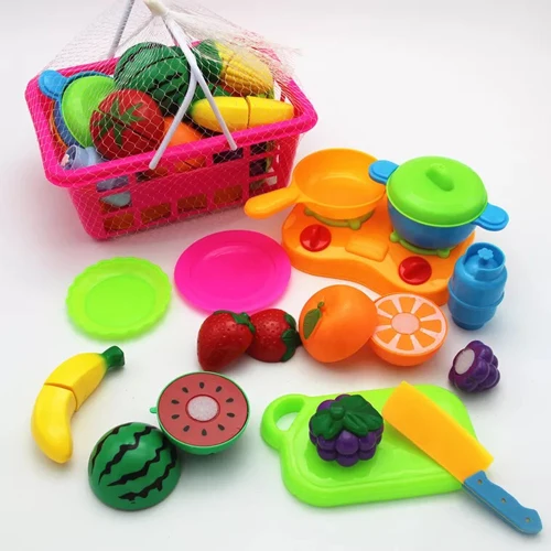15pcs fruit set Mylitdear 8-22 шт./компл. пластиковые фрукты овощи режущие игрушки раннего развития и образования игрушка для ребенка-цвет случайный - Цвет: 15pcs fruit set