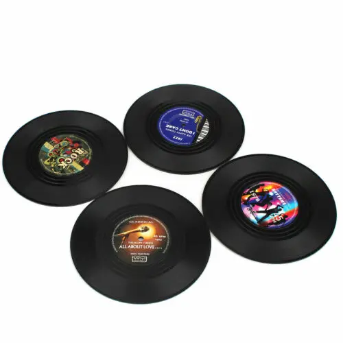 Новинка В стиле ретро силиконовые Стекло Противоскользящий коврик виниловые CD
