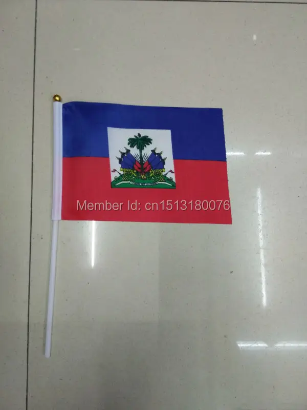 Флаги мира напечатанные 100% полиэстер 14*21 см Haiti hand wave флаги 100 ⑤ пакет с