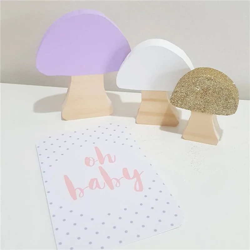 Горячая Распродажа деревянный грибок блоки знак стены Художественная наклейка