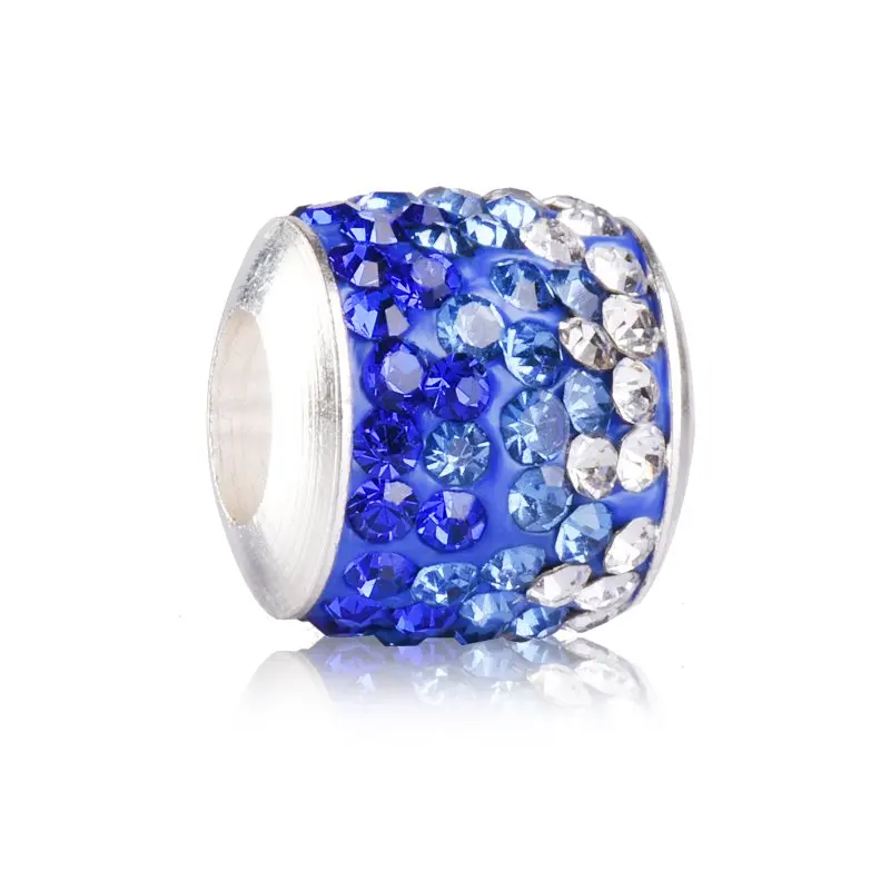 11 мм Постепенное посеребрение пряжка горный хрусталь шар шарик шарм прокладка