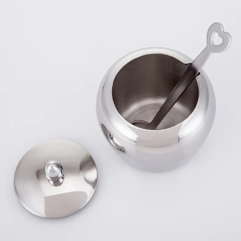 

1 шт. Модная банка для специй из нержавеющей стали 304, стандартная коробка, чаша для сахара с фотографией 0632