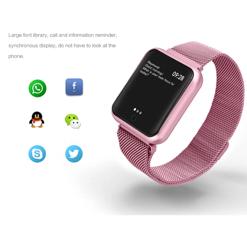 Bluetooth Смарт часы с поддержкой кровяного давления кислорода IP68 водонепроницаемые