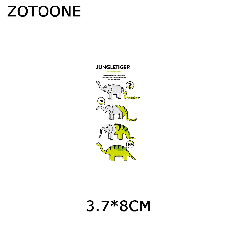 Термонаклейки ZOTOONE с изображением животных из мультфильмов для одежды детская
