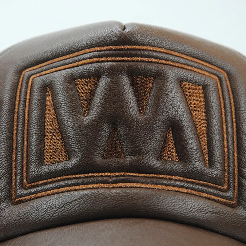 xthree New fall winter fashion high quality  faux leather baseball cap snapback hat for men women casual hat wholesale