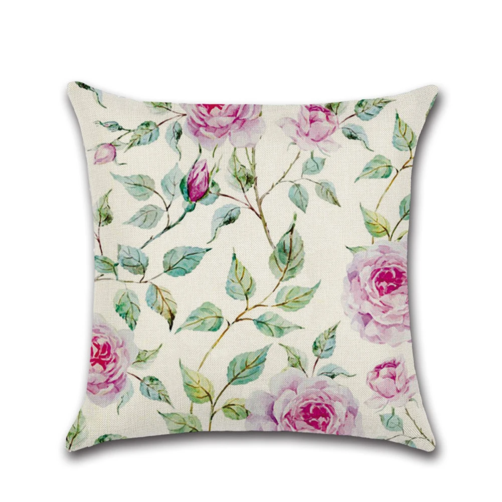 Квадратные тропические растения Подушка Диван офисные принадлежности гостиная