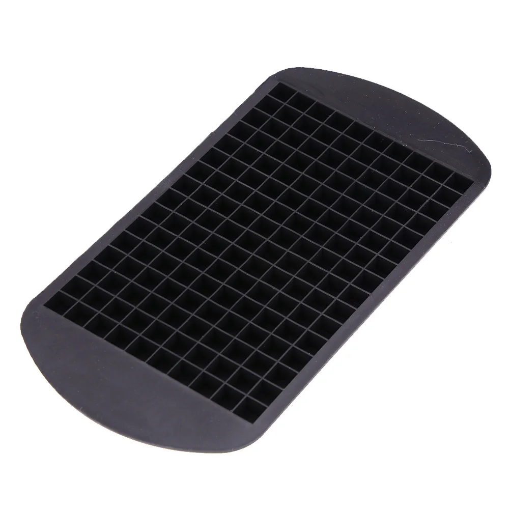 black Anpro 160 сетки поднос для льда мини крошечные Силиконовые Конфеты фрукты форма для охлаждения шоколада производитель кубиков для кухни бар вечерние напитки - Цвет: black