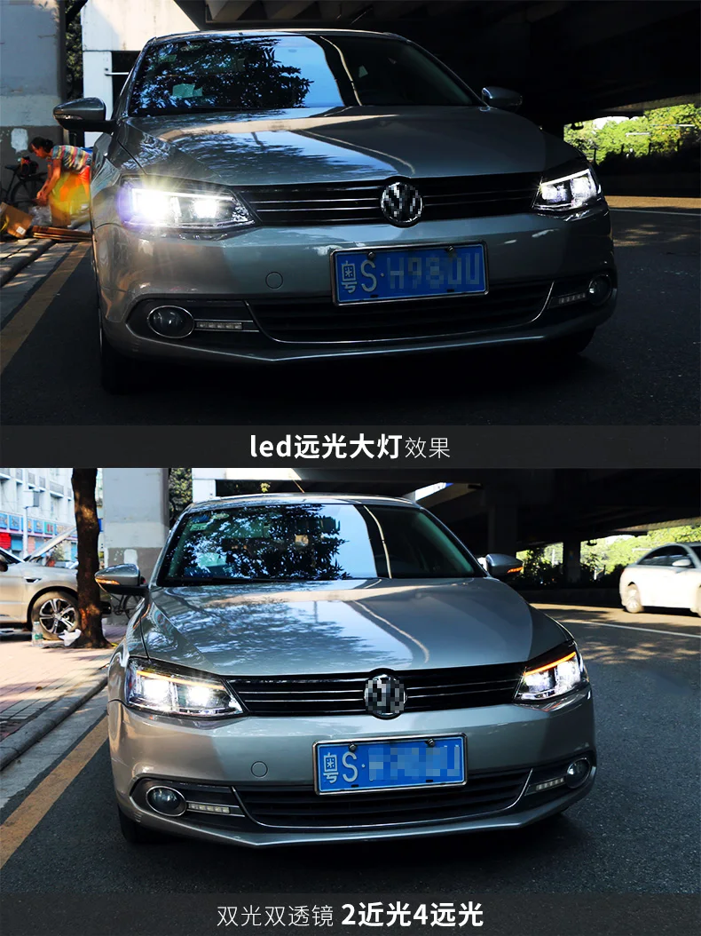 Автомобильный Стайлинг для фары для Volkswagen Jetta 2012- светодиодный налобный фонарь для Jetta светодиодный фонарь дневного света светодиодный DRL биксеноновый HID