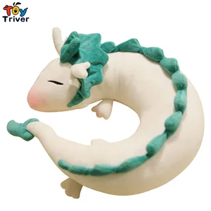 Японское аниме, белая искусственная Мягкая кукла с животными, U-образная подушка для шеи, подушка для детей и взрослых, подарки на день рождения, декор для домашней комнаты