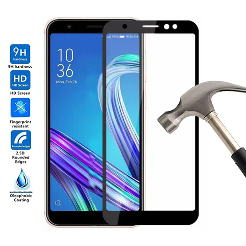 

Закаленное стекло для Asus Zenfone Max M1 ZB555KL, защитная пленка для экрана, стекло с полным покрытием ZB555KL, пленка