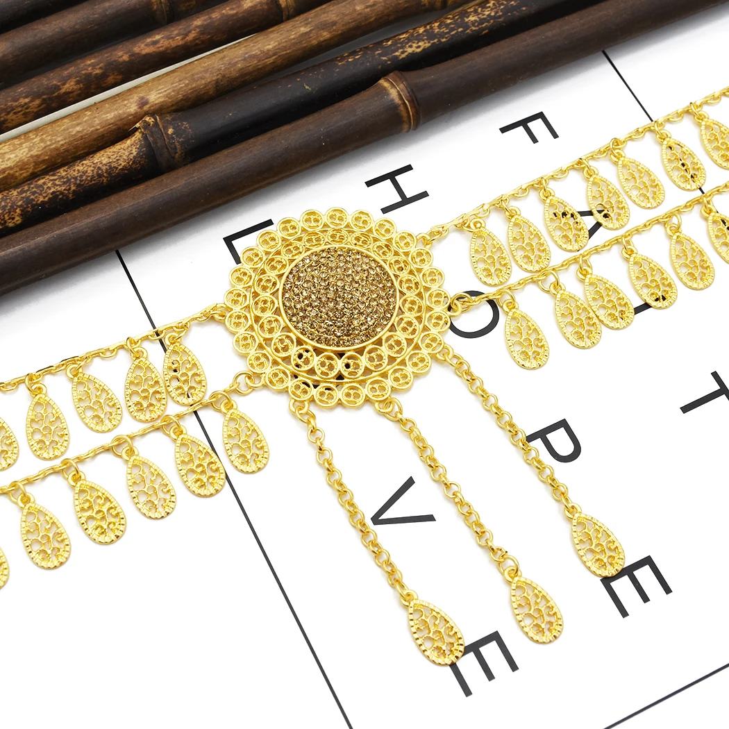 Тайская золотая металлическая Талия для танца живота резные в стиле бохо