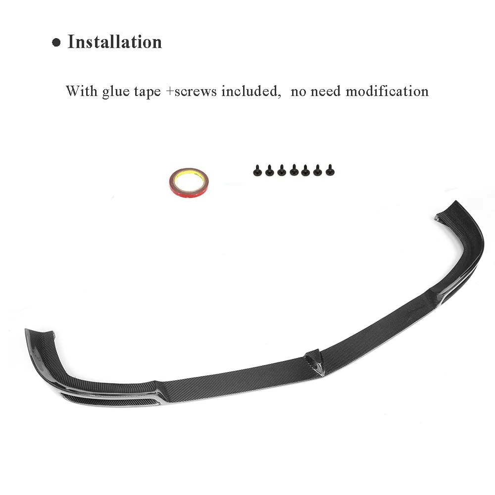 C Class углеродного волокна передний бампер спойлер для Mercedes Benz W204 C204 C63 AMG 2012 2014