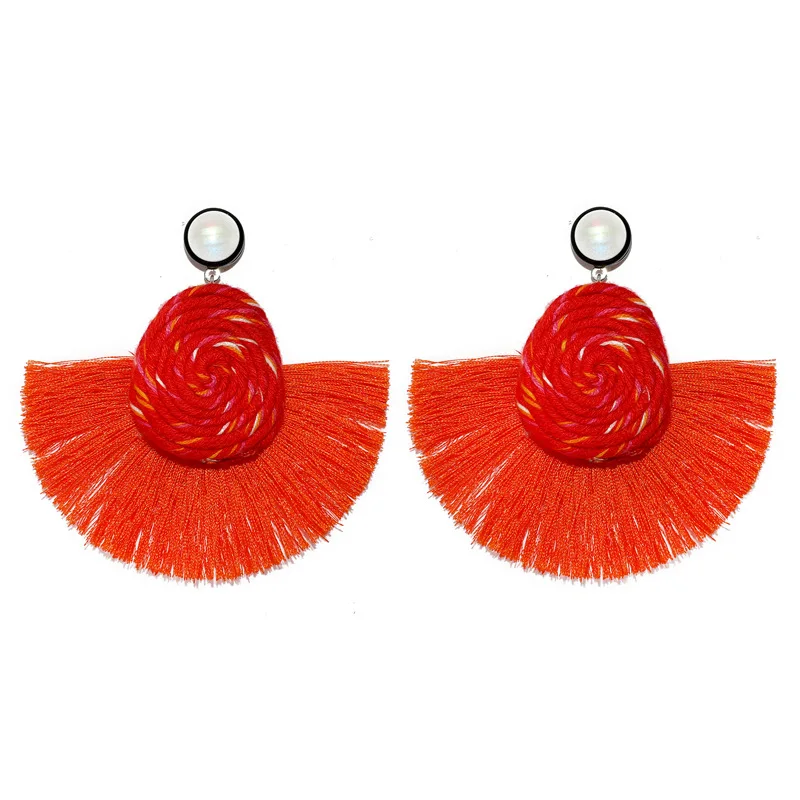 Handmade Exaggeration Drop Earrings For Women Bohemian Style Tassel Wedding Trendy Dangle Jewelry ET63 | Украшения и аксессуары