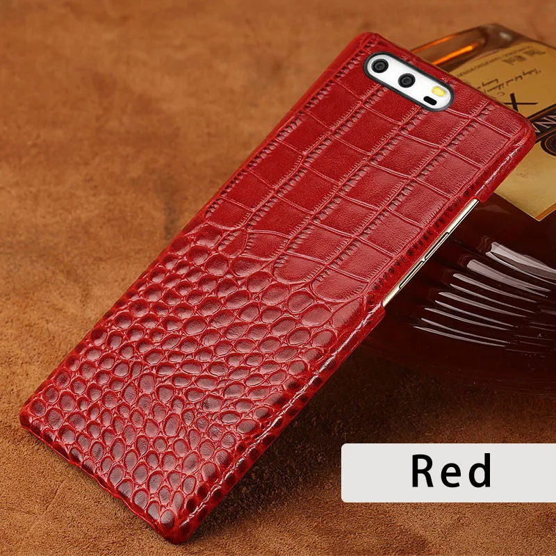 Red Чехол для телефона для huawei mate 10 20 lite P10 P20 lite Pro Чехол с текстурой крокодила чехол для Honor 7X8X9 10 V20 P Smart Back Cover - Цвет: Red