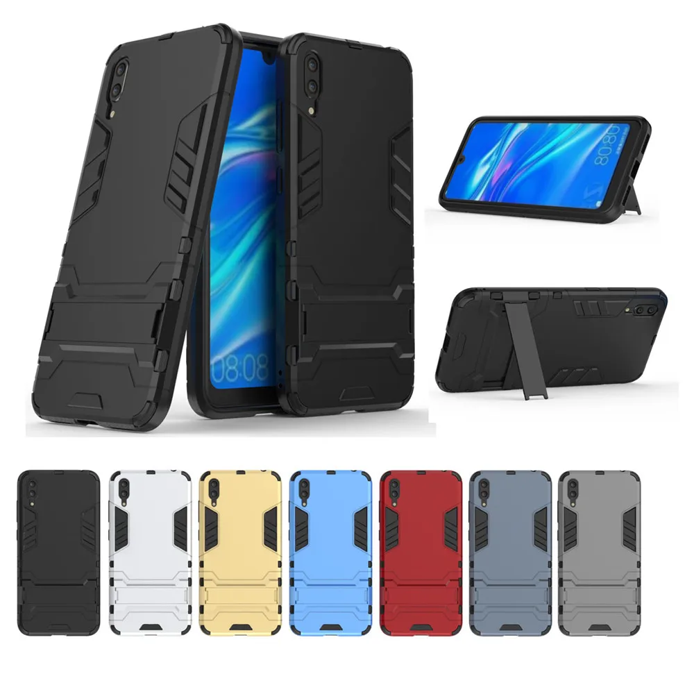 Чехол для Huawei Y7 Pro 2019 роскошный чехол-подставка Железный человек жесткий
