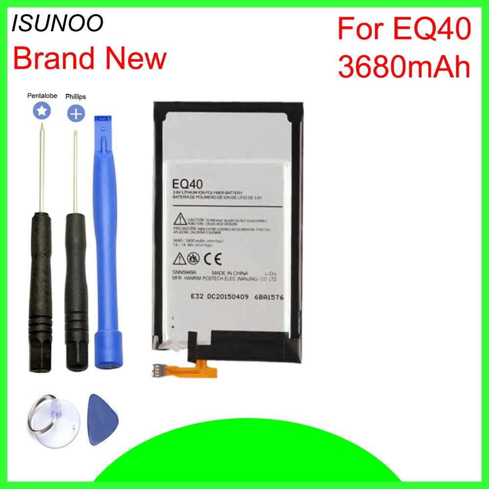 Аккумулятор ISUNOO EQ40 3680 мАч для телефона Motorola Moto Droid Turbo XT1225 XT1254 аккумулятор с инструментами для ремонта