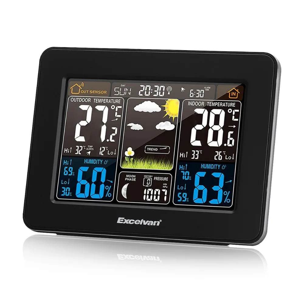 Электронный измеритель температуры и влажности Метеостанция Крытый Открытый