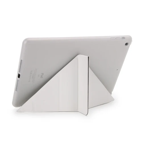 Чехол для iPad air 1 iPad 5 A1474, A1475, A1476, мягкий силиконовый чехол из ТПУ с откидной крышкой из искусственной кожи - Цвет: white