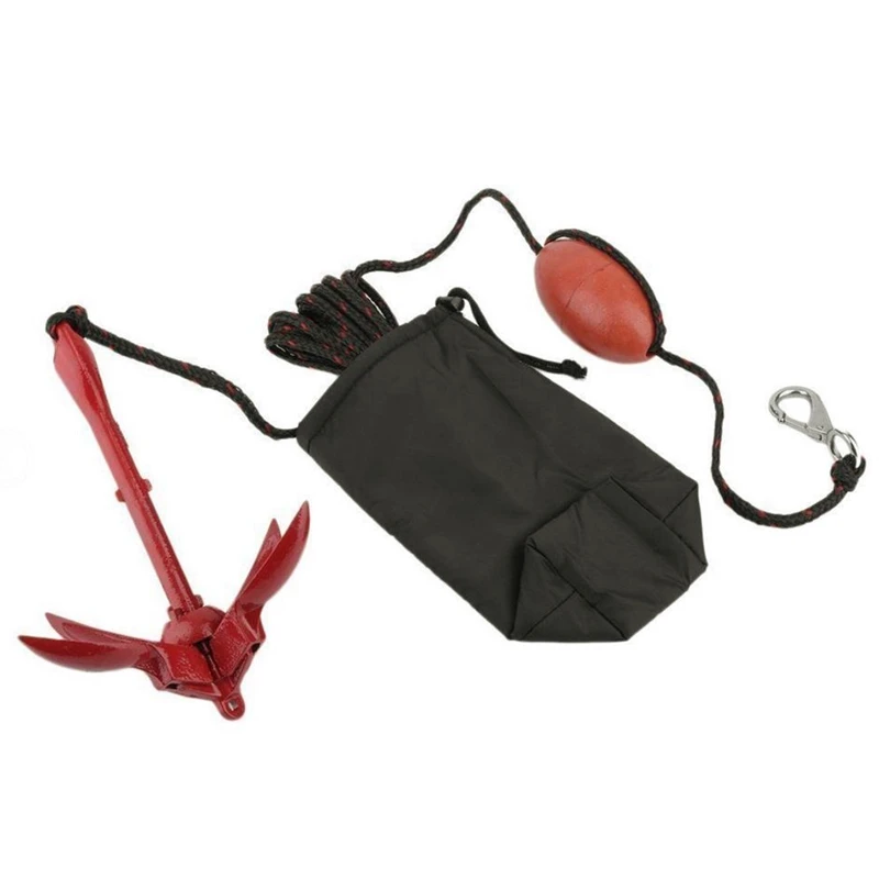 Сверхмощная лодка каяк каноэ складной якорь с веревкой буй оснастки крюк