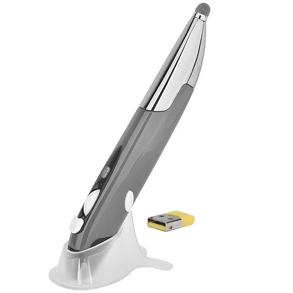 RV77 2,4G Беспроводная оптическая мышь 1600 dpi 4 кнопки карандаш USB эргономичные мыши для компьютера ноутбука рабочего стола - Цвет: Gray