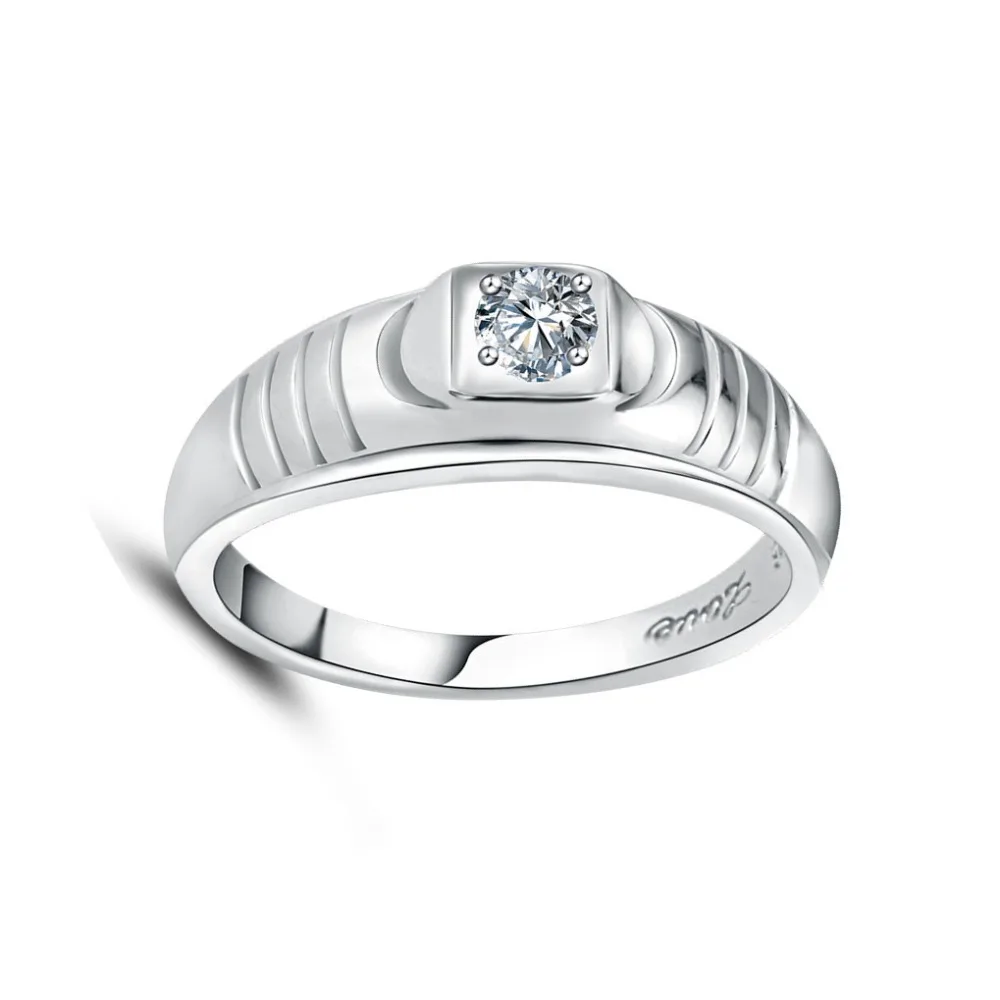 2018 Original Solid 925 Silver Men Ring High Polished Engagement AAA Wedding Jewelry R11 | Украшения и аксессуары