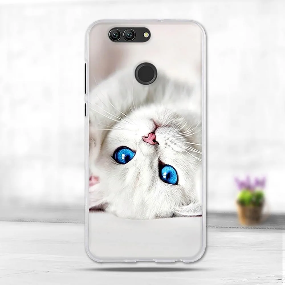3D чехол с милыми животными для Huawei Nova 2 Plus 3d рисунком на заднюю панель Мягкий