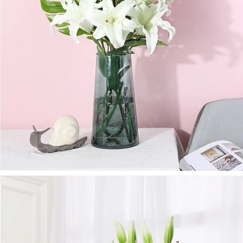 Xuanxiaotong большой искусственный PU Lilium цветы для дома декоративные наилучшие пожелания для мамы подарок настольные украшения высокое качество
