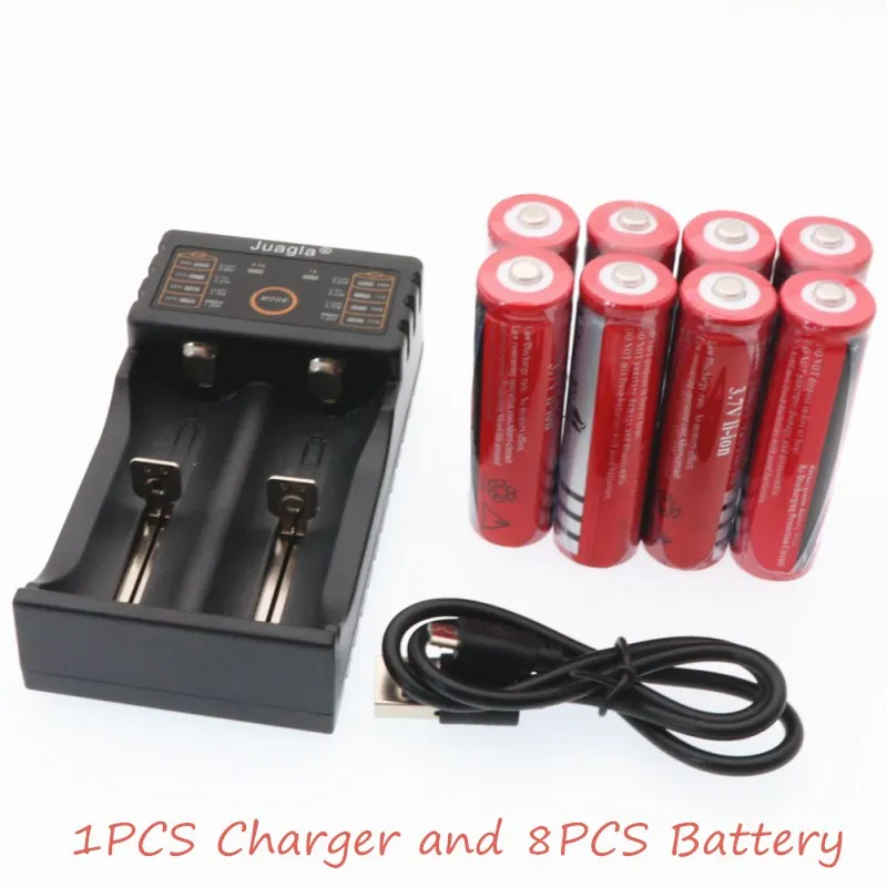 Новинка 3,7 V 18650 батареи 4200mAh литий-ионная аккумуляторная батарея для фонарика+ 1 шт 18650 зарядное устройство