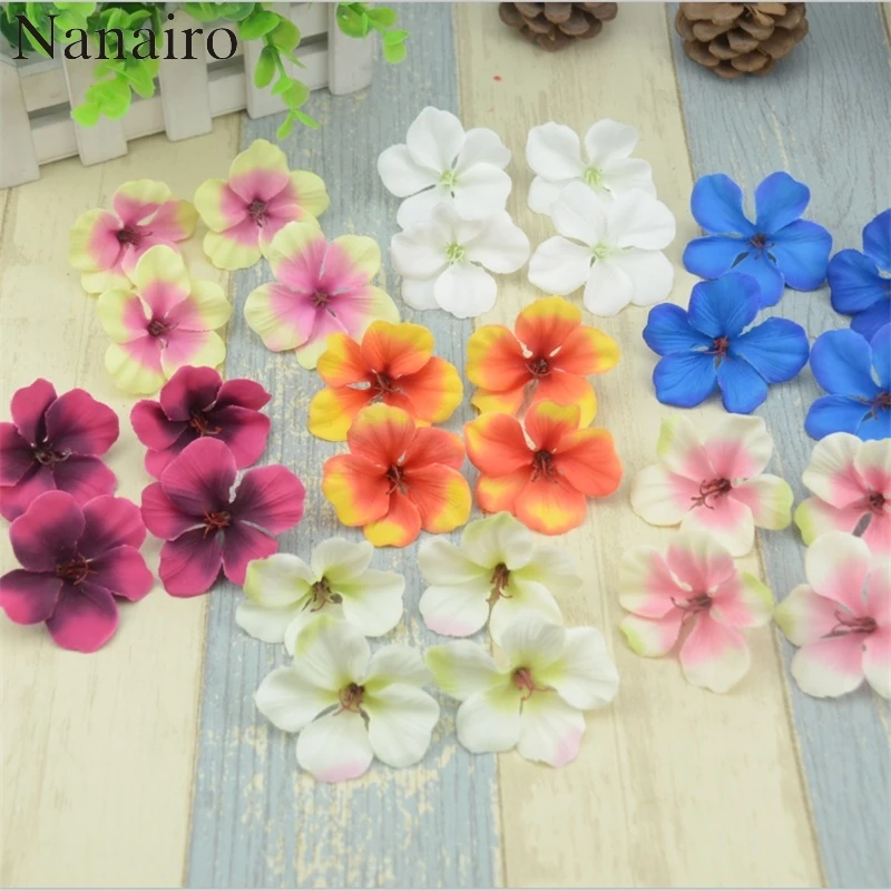 

200pcs 5cm Real Touch Mini Silk Artificial Orchid Flower Heads Wedding Home Party Decoration DIY Scrapbook Craft Fake Orchid