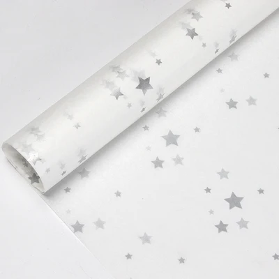 C-gray 50*70 см букет оберточная бумага для подарков с цветами бумага DIY подкладка звезда письмо хлопчатобумажная бумага 50 листов/лот цветочный упаковочный материал - Цвет: C-gray