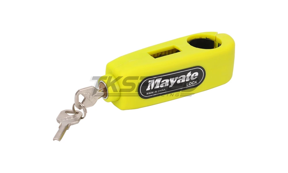 Newest CROC-LOCK MOTORCYCLE SCOOTER HANDLEBAR THROTTLE GRIP LOCK SECURITY LOCK,motorcycle accessories,Fits Most Scooter - Цвет: yellow
