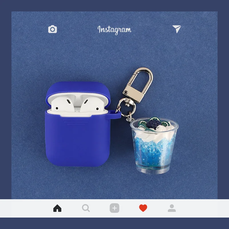 Для Apple AirPods чехол милый силиконовый чехол для наушников s для Airpods Air Pods аксессуары Защитная крышка с брелок с фигурками из мультфильмов подарки