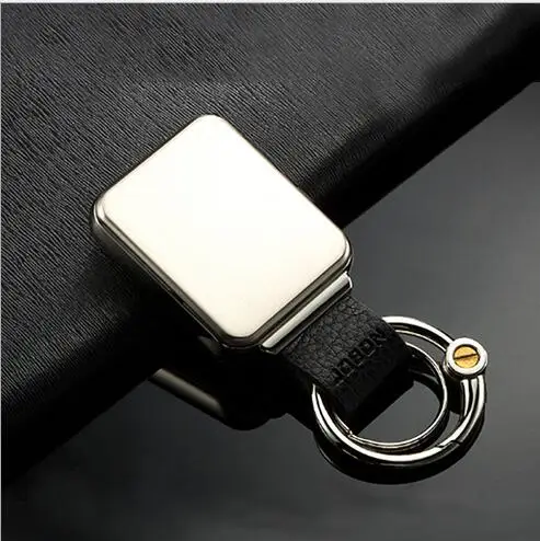 Подлинная Jobon квадратная с кнопкой блокировки, креативный usb-зарядка, прикуриватель, подарочная упаковка, резной логотип, имя, индивидуальный заказ - Цвет: silver