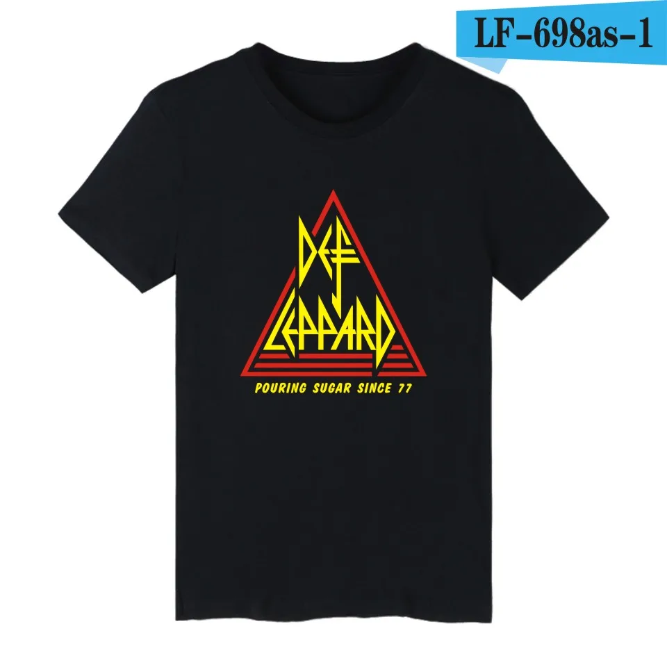 Новое поступление, Def leppard, рок-н-ролл, длинная футболка, хип-хоп, футболка с коротким рукавом и классическая Панк-музыка, футболки - Цвет: black