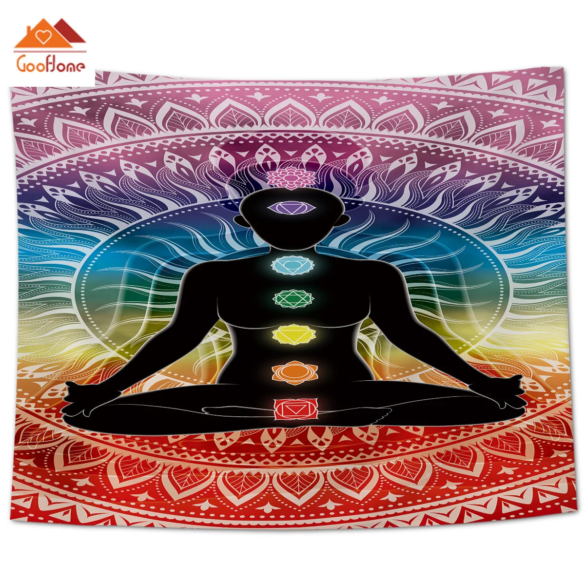 GooHome Мандала датура буддизм Настенный декор гобелены настенное покрывало для