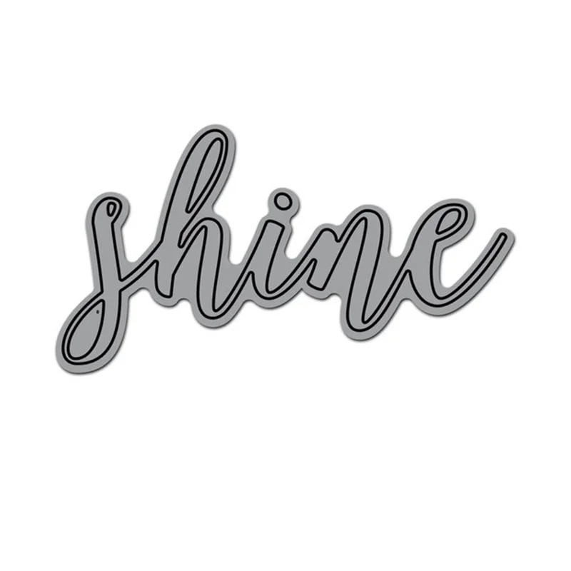 Письмо блестящие металлические штампы трафареты для сделай сам Скрапбукинг